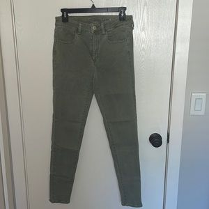 AE army green denim